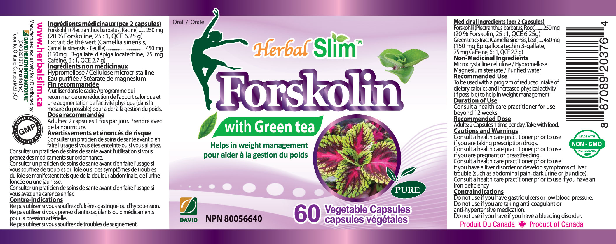 HerbalSlim Forskolin with Green Tea
